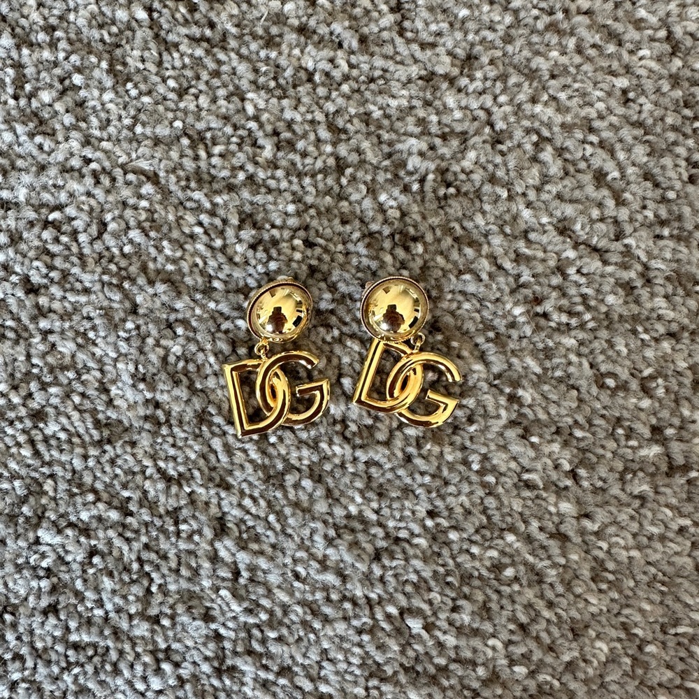 Dolce & Gabbana Gold Swirl Earrings
